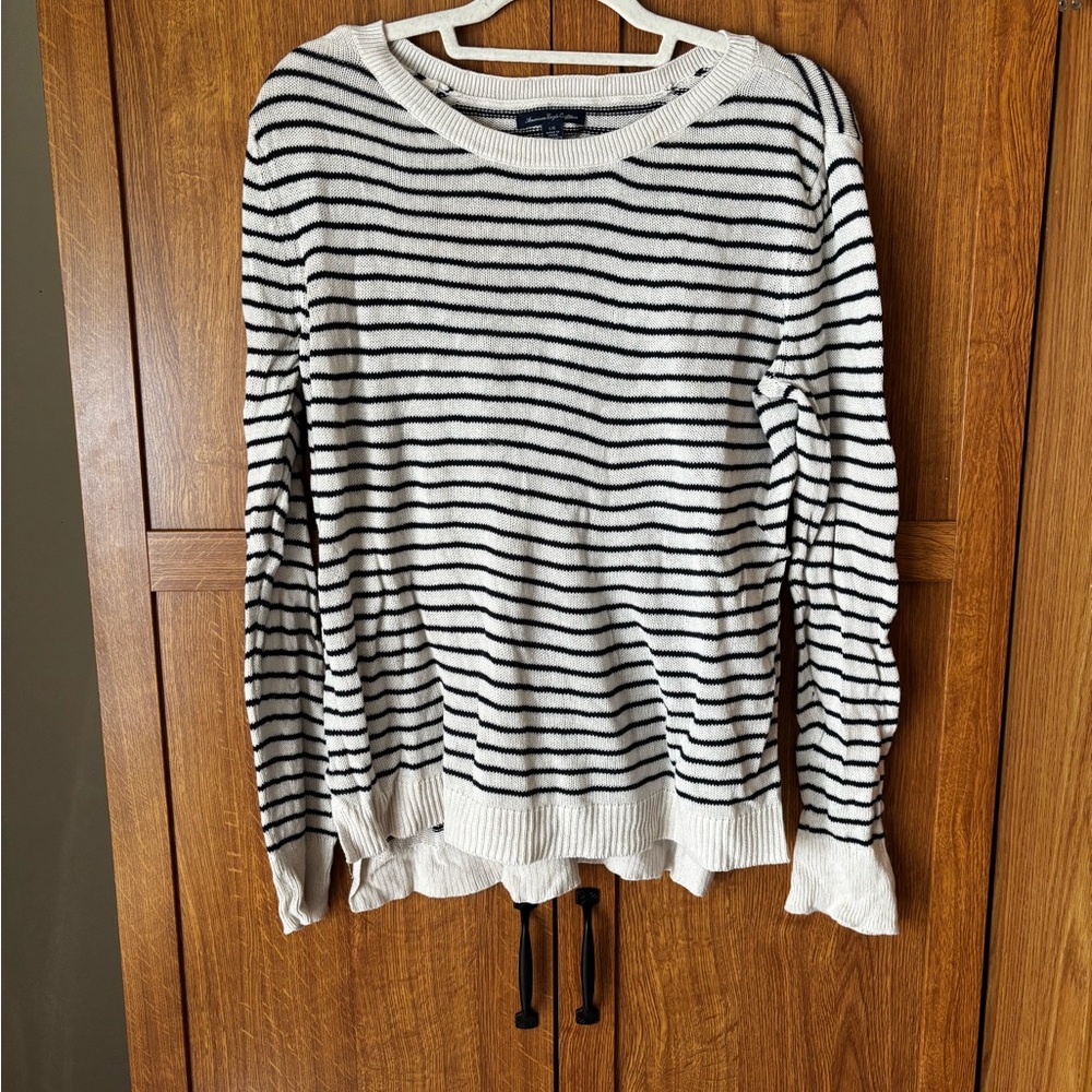 American Eagle Outfitters Black and White Striped Sweater